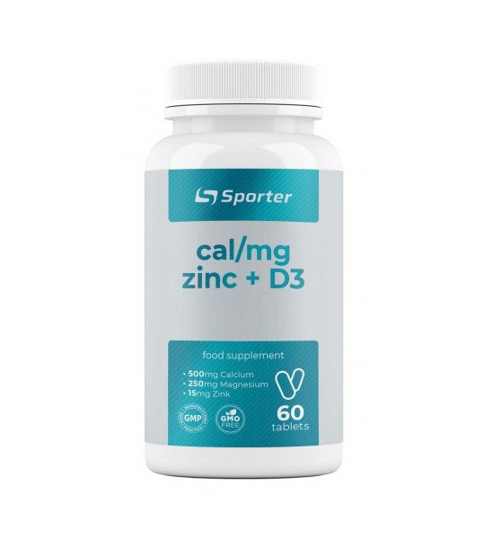 Sporter Calcium + Magnesium + Zinc + D3 500/250/15 60 табл