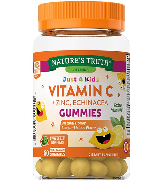 Nature's Truth Vitamin C Gummies for Kids with Zinc & Echinacea 60 Vegan Gummies табл