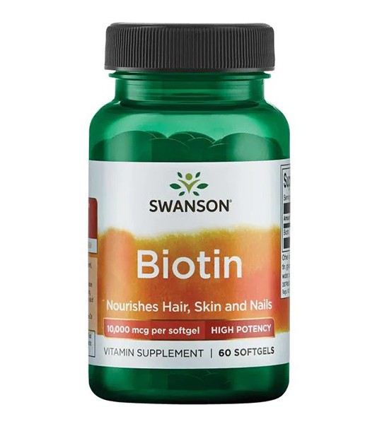 Swanson Biotin 10 000 мкг High Potency  60 капс