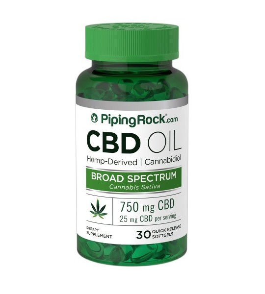 Piping Rock CBD Oil 25 мг 30 капс