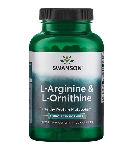 Swanson L-Arginine  L-Ornitine 500/250  мг 100 капс