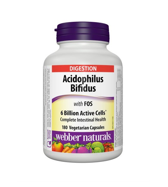 Webber Naturals Acidophilus + Bifidus 6 Billion 180 капс