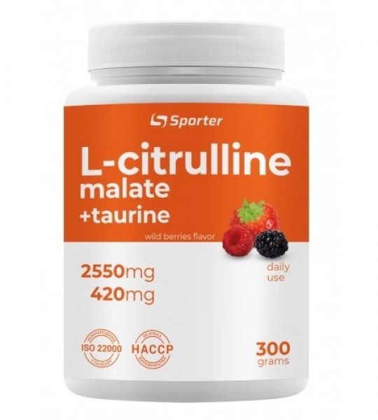 Sporter L-Citrulline Malate + Taurine 300 грамм