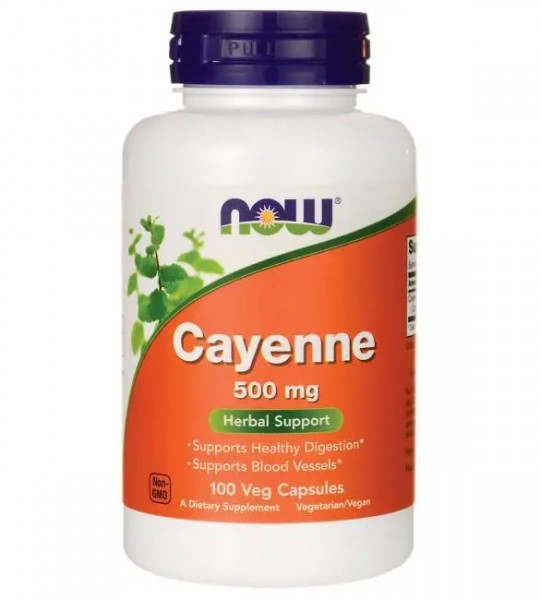 NOW Cayenne 500 mg Veg Caps (100 капс)