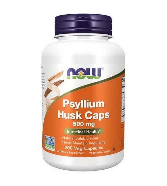 NOW Psyllium Husk 500 mg Veg Caps (200 капс)