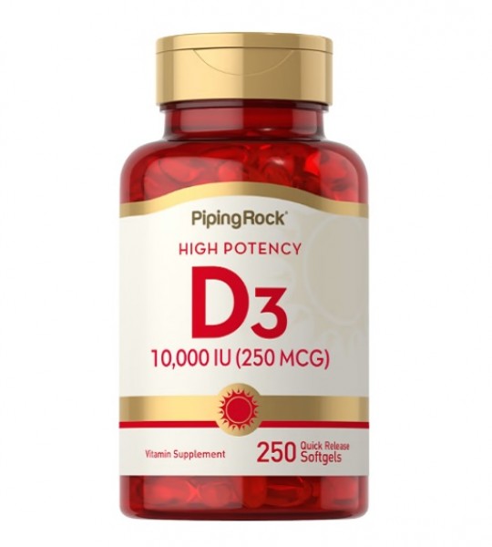 Piping Rock High Potency Vitamin D3 250 мкг (10000 IU) 250 капс