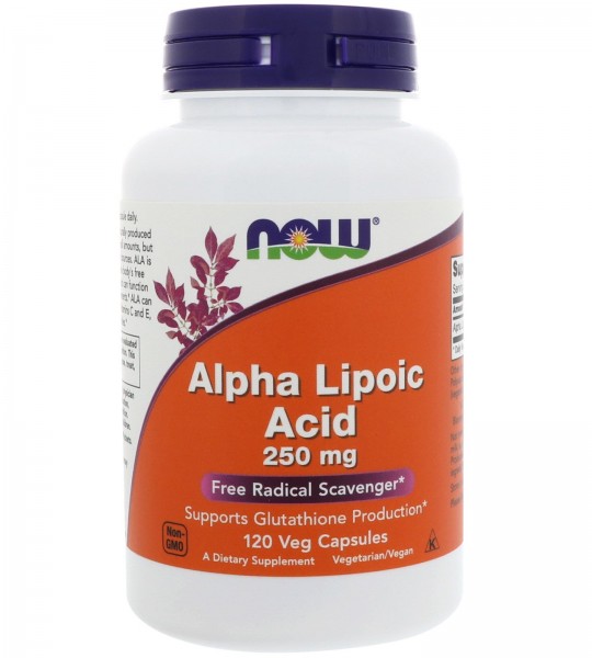 NOW Alpha Lipoic Acid 250 мг Veg Capsules 120 капс