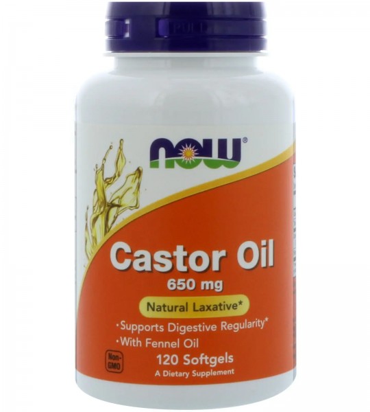 NOW Castor Oil 650 mg Softgels (120 капс)