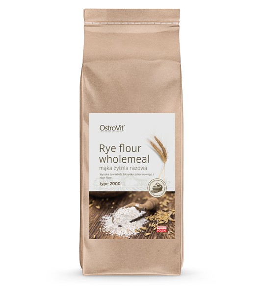 OstroVit Rye Flour Wholemeal Ржаная мука из непросеянной муки 1000 грамм