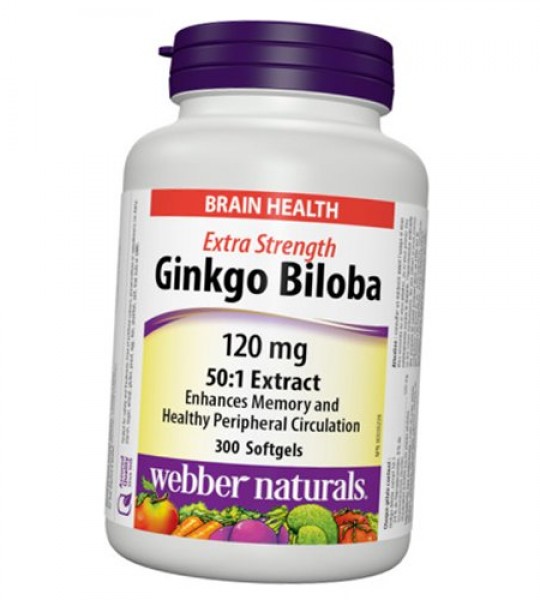 Webber Naturals Ginkgo Biloba 120 мг 300 капс
