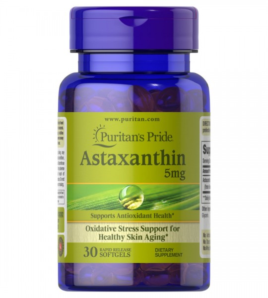 Puritan's Pride Astaxanthin 5 mg Softgels (30 капс)