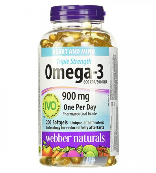 Webber Naturals Omega-3 900 мг 200 капс