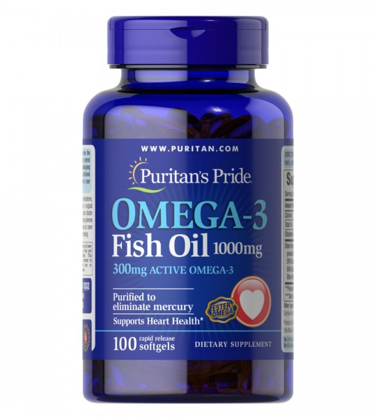 Puritan's Pride Omega 3 Fish Oil 1000mg (100 капс)