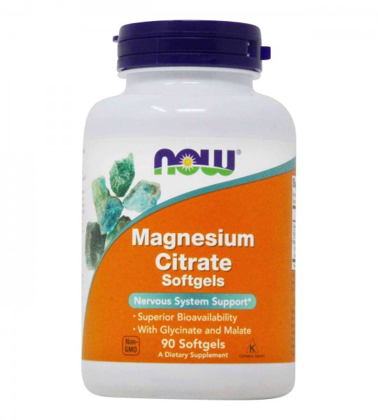 NOW Magnesium Citrate 400 мг 90 капс
