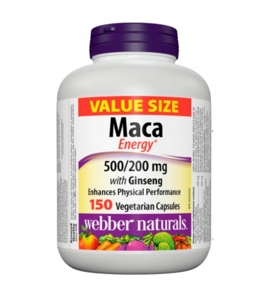Webber Naturals Maca + Ginseng 500/200 мг 150 капс