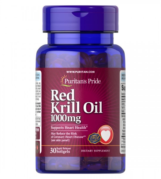 Puritans Pride Red Krill Oil 1000мг (30 табл)