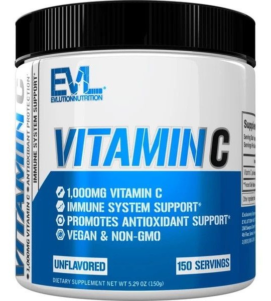 EVLution Nutrition Vitamin C 1000 мг 150 грамм Термін 04.23