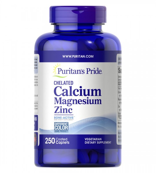 Puritan's Pride Chelated Calcium Magnesium Zinc (250 табл)