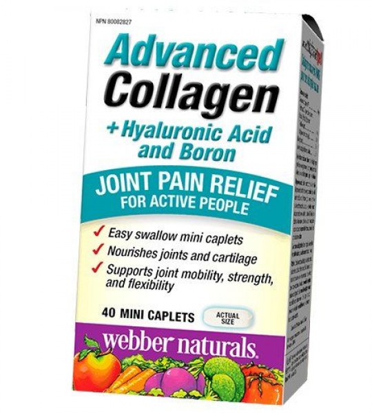 Webber Naturals Advanced Collagen + Hyaluronic Acid And Boron 40 табл