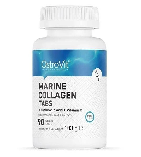 OstroVit Marine Collagen Tabs + Hyaluronic Acid + Vitamin C 90 табл