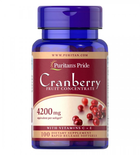 Puritan's Pride Cranberry Fruit Concentrate with C&E 4200 мг 100 капс