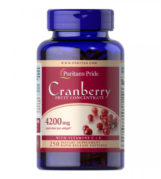 Puritan's Pride Cranberry Fruit Concentrate with C&E 4200 мг 250 капс