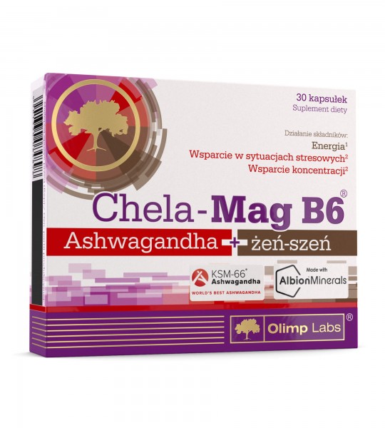 Olimp Chela-Mag B6 Ashwagandha + Ginseng 30 капс