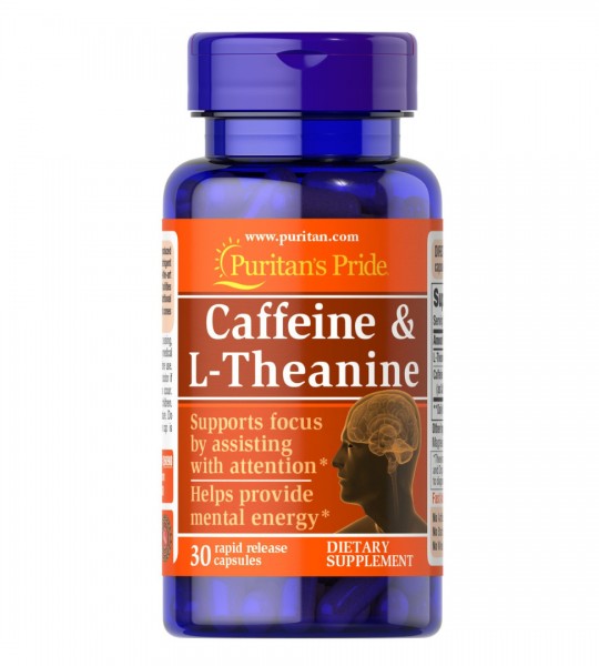 Puritan's Pride Caffeine & L-Theanine 30 капс