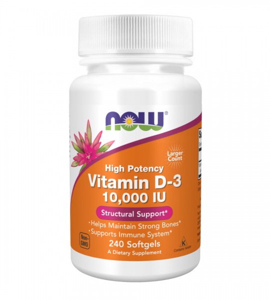 NOW Vitamin D-3 10.000 IU 240 капс