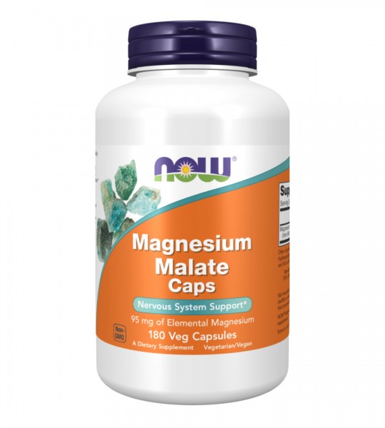 NOW Magnesium Malate 95 мг Veg Caps 180 капс