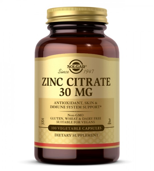Solgar Zinc Citrate 30 mg 100 капс