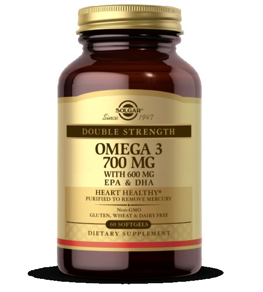 Solgar Double Strength Omega 3 700 мг EPA & DHA 60 капс