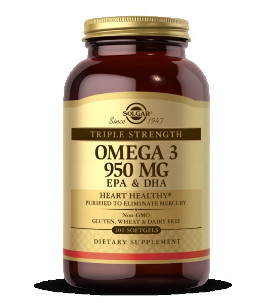 Solgar Triple Strength Omega 3 950mg EPA & DHA 100 капс