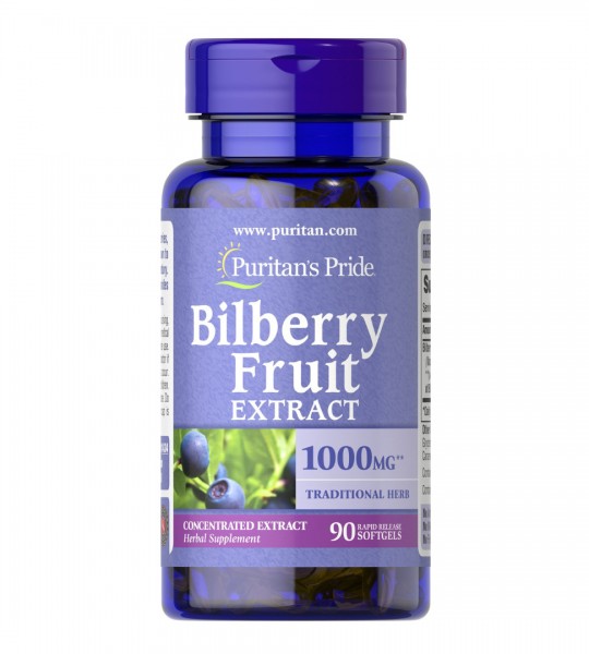 Puritan's Pride Bilberry Fruit Extract 1000 мг 90 капс