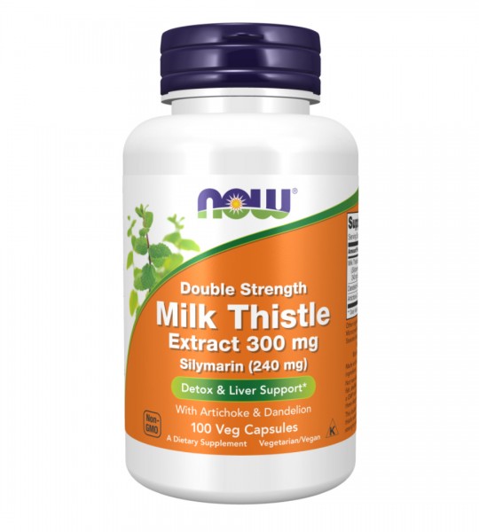 Now Milk Thistle Extract 300 мг Silymarin 240 мг Veg Caps 100 капс