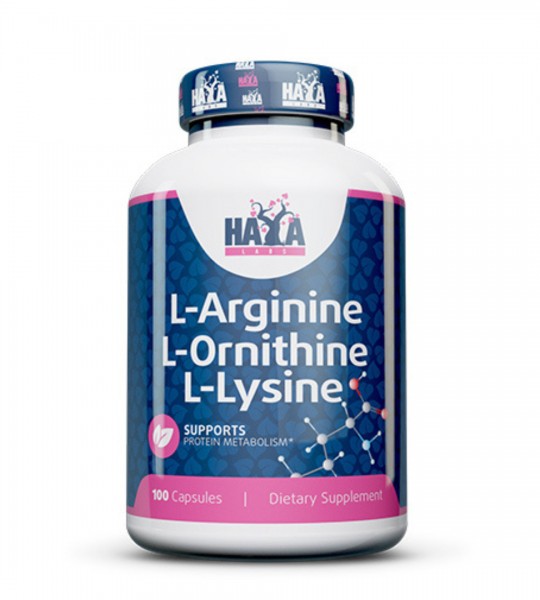 HaYa Labs L-Arginine L-Ornitine L-Lysine 100 капс