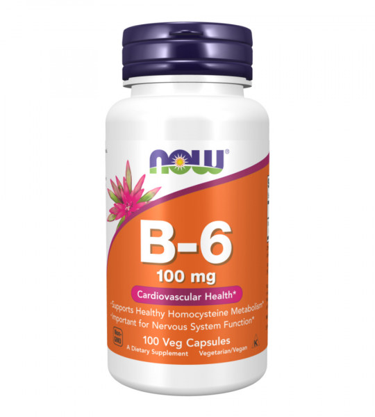 NOW Vitamin B-6 100 мг Veg Caps 100 капс