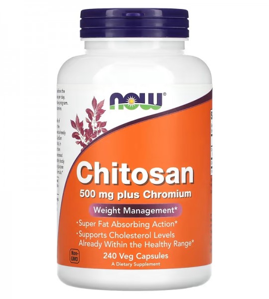 NOW Chitosan 500 мг + Сhromium 240 капс