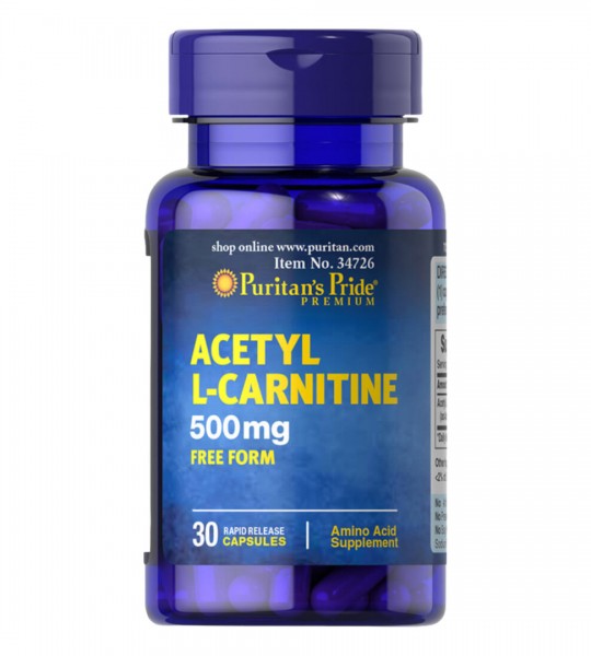 Puritan's Pride Acetyl L-Carnitine 500 мг (30 капс)