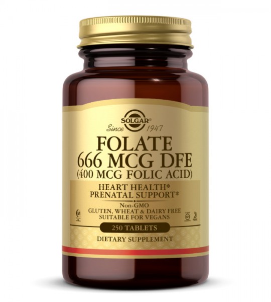 Solgar Folate 666 мкг DFE (400 мкг Folic Acid) 250 табл