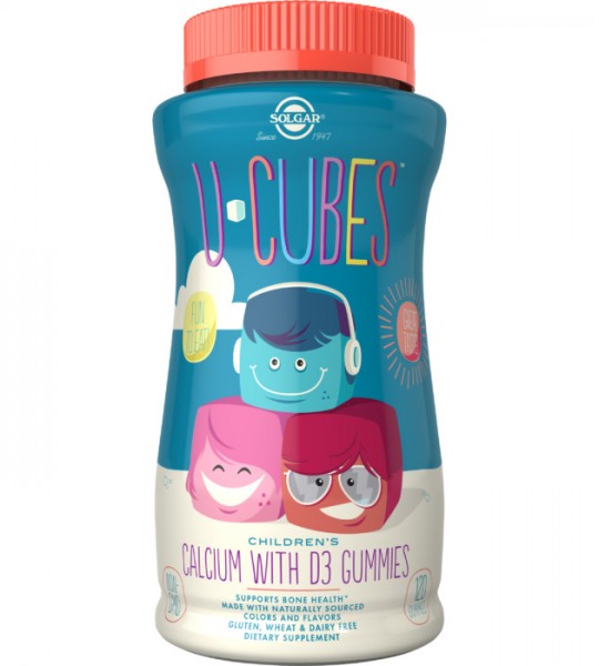 Solgar U-Cubes Children's Calcium With D3 Gummies 120 табл