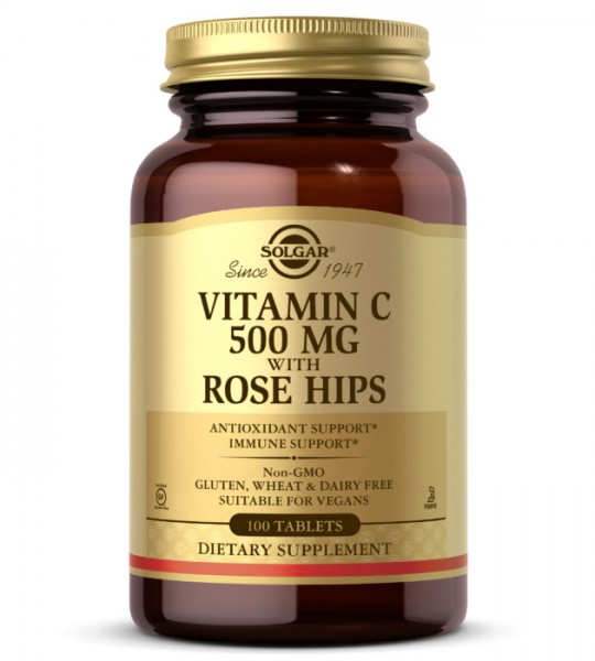 Solgar Vitamin C 500 мг with Rose Hips (100 табл)