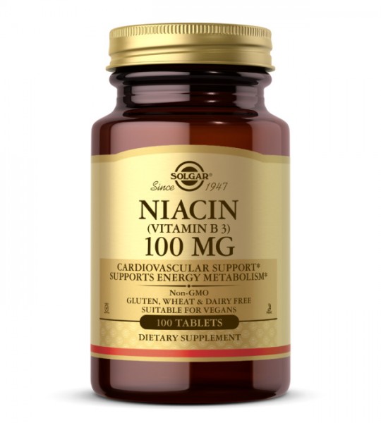 Solgar Niacin Vitamin B3 100 мг 100 табл