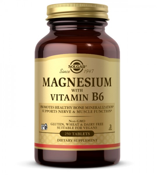 Solgar Magnesium with Vitamin B6 250 табл