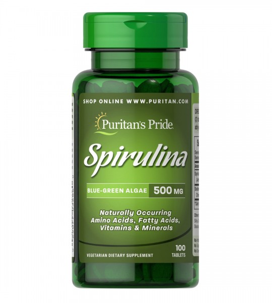 Puritan's Pride Spirulina 500 мг 100 табл