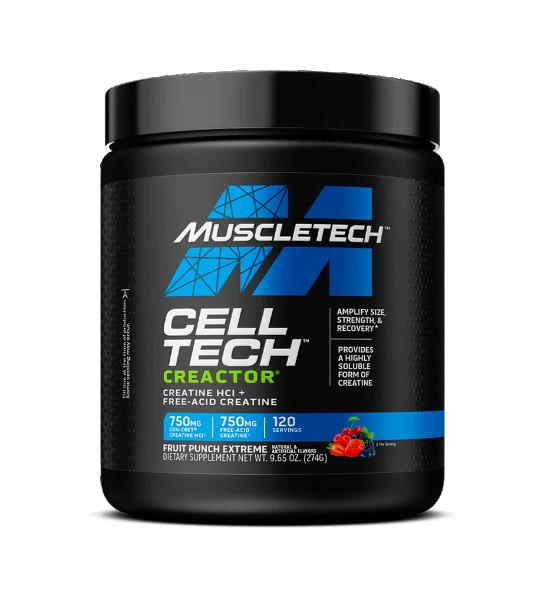 MuscleTech Cell Tech Creactor Creatine HCI + Free-Acid Creatine 240 грам