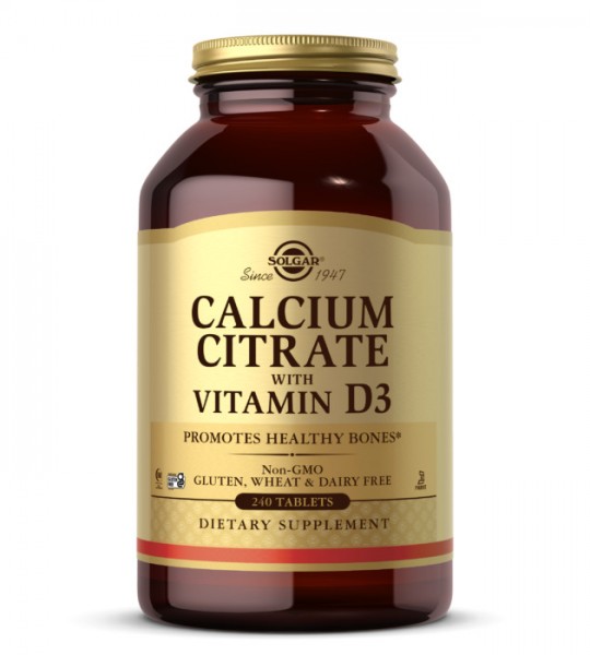 Solgar Calcium Citrate with Vitamin D3  240 табл