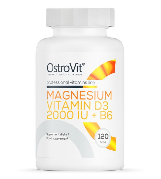 OstroVit Magnesium + Vitamin D3 2000 IU + B6 120 табл
