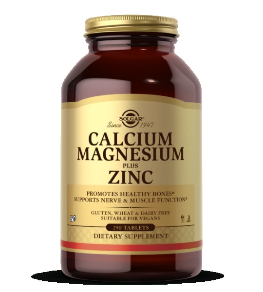Solgar Calcium Magnesium plus Zinc 250 табл