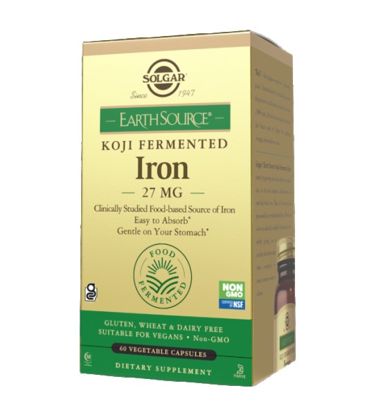 Solgar Koji Fermented Iron 27 mg Veg Caps 60 капс